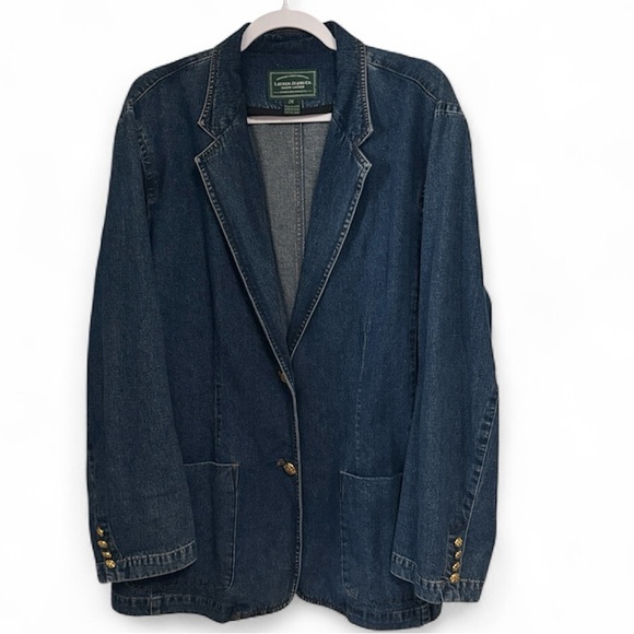 Ralph Lauren Jeans Co. Vintage Denim Jacket Barn Coat Gold Buttons EVC Sz 2x - Picture 1 of 9